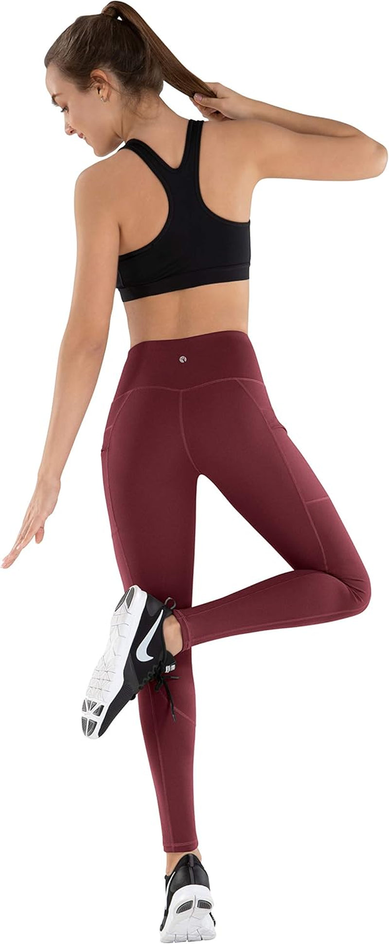 High Waisted Leggings with Pockets for Women: Lifesky Women'S Spandex 4-Way Stretch Workout Yoga Pants - Tummy Control Buttery Soft Athletic Workout Butt Leggings