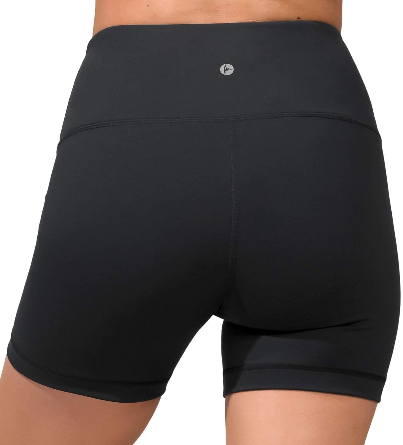 Womens High Waisted Biker Shorts Ribbed Workout Yoga Running Tummy Control Spandex Short